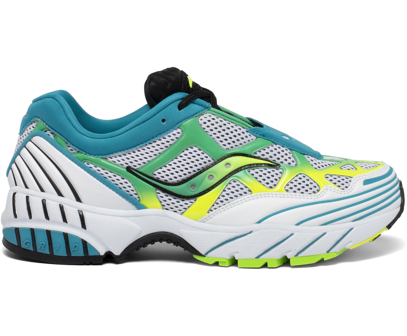 Saucony Grid Web Men's Originals Yellow / Green / Blue | Canada 370YXFU